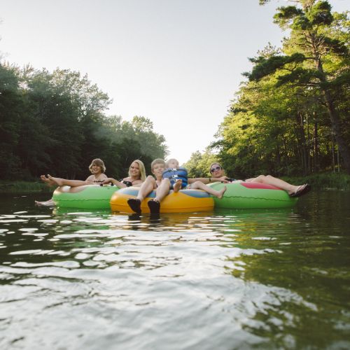 Family tubing river