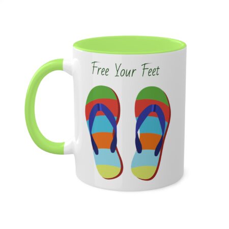 Bright Flipflop Mug - Free Your Feet - gift, friend, mom, dad, teen - Image 27